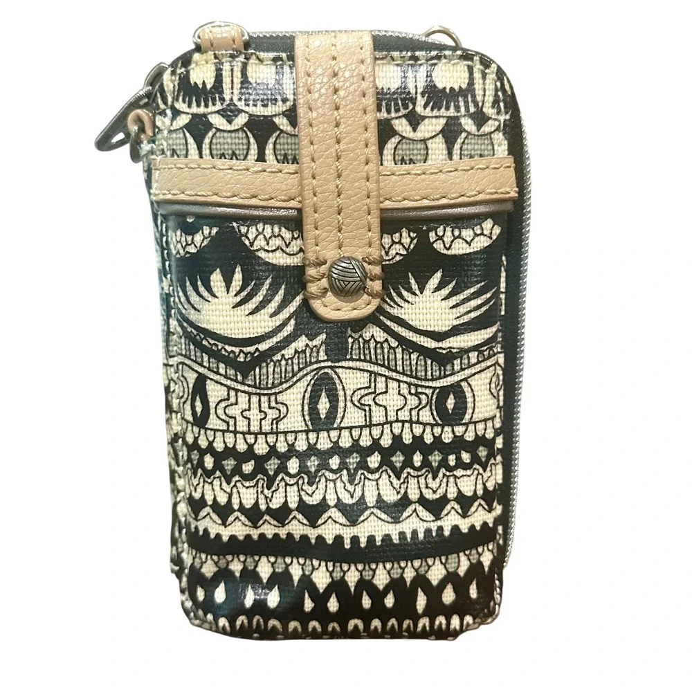 Sakroots Black White Tribal Print Smartphone Wallet Phone Case Boho